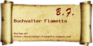 Buchvalter Fiametta névjegykártya
